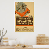 連邦学校フリー1938 WPA ポスター (キッチン)