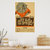 連邦学校フリー1938 WPA ポスター (キッチン)