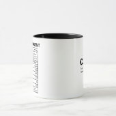 連邦捜査官栄養事実報告名前をカスタムする マグカップ (中央)