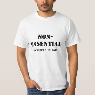 連邦政府の操業停止のワイシャツ: 非本質的 Tシャツ