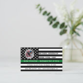 連邦法カスタム執行薄型グリーンライン 名刺 (スタンド正面)