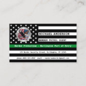 連邦法カスタム執行薄型グリーンライン 名刺 (正面)