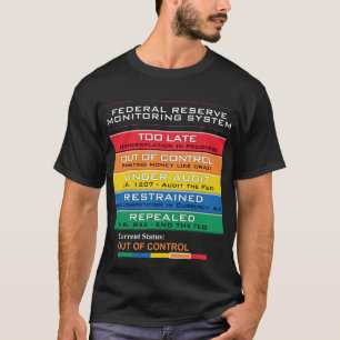 連邦準備制度のモニタリングシステムのTシャツの男性 Tシャツ