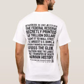 連邦準備制度の監査のワイシャツ Tシャツ (裏面)