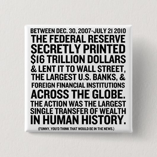 連邦準備制度の監査 缶バッジ (正面)