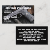 連邦火器免許(Federal Firearms License、FFL) ディーラー名刺 8 名刺 (正面/裏面)
