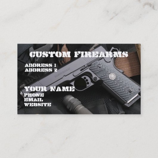 連邦火器免許(Federal Firearms License、FFL) ディーラー名刺 8 名刺 (正面)