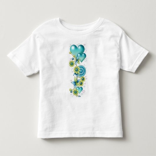 連鎖ハート トドラーTシャツ (正面)