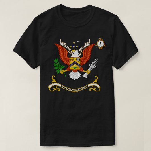 連隊カラー第3戦隊7騎兵連隊 Tシャツ (デザイン正面)