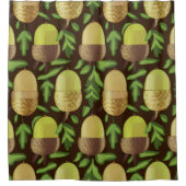 連隊グリーンアコーン自然インスパイア シャワーカーテン (正面)