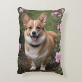 「連魅力的友：ピンクのバラ園のコルギ アクセントクッション (裏面(縦))