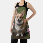 「連魅力的友：ピンクのバラ園のコルギ エプロン (インサイチュ)