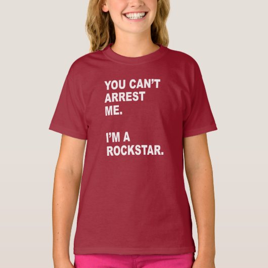 逮捕できないロックスターだ! Tシャツ (正面)