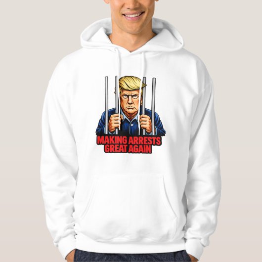 逮捕を再び偉大に - トランプ反対パーカー パーカ (正面)