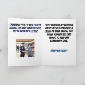 逮捕警察おもしろい誕生日 カード (内部)