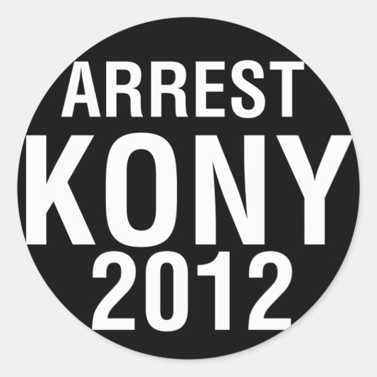 逮捕KONY 2012ラウンドステッカー ラウンドシール (正面)