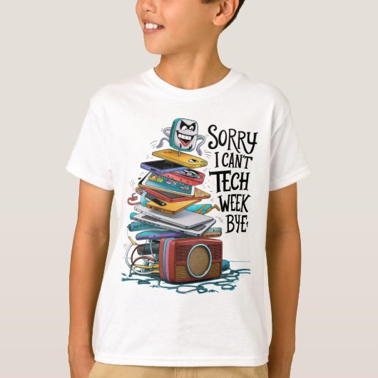 週ごとに技術が使えないごめんなさい Tシャツ (正面)