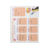 週ごとの清掃スケジュールのチェックリストテンプレートシック ノートパッド (回転)