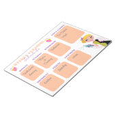 週ごとの清掃スケジュールのチェックリストテンプレートシック ノートパッド (アングル)