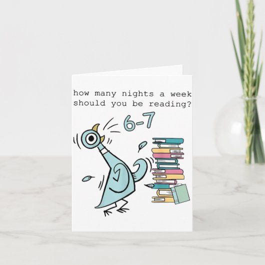 週に何回くらい6時7時に本を読むべき？ カード (正面)