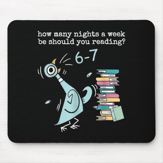 週に何回くらい、6~7時間は読書するべき? マウスパッド (正面)