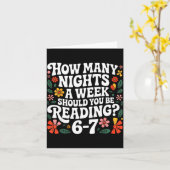 週に何回夜は67の本を読むべきか カード (黄色い花)
