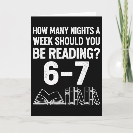 週に何回、6時7時に読書するべき？ カード (正面)