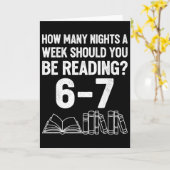 週に何回、6時7時に読書するべき？ カード (黄色い花)