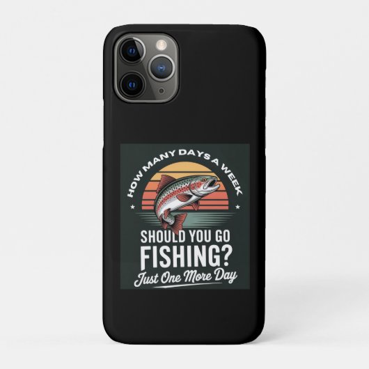 週に何日釣りに行くべき？ Case-Mate iPhoneケース (裏)