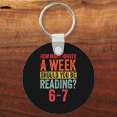 週に何泊、67を読み続けるべきか キーホルダー (正面)