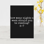 週に何泊、6〜7時間読書するべきか カード (黄色い花)
