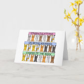 週のお祝いのキャンピングカー カード (黄色い花)