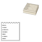 週のノートブックのページフレームの日 ラバースタンプ (押印)