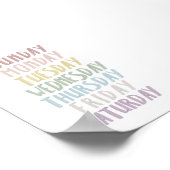 週のポスターのカラー日をミュート ポスター (角)