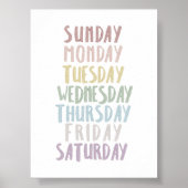 週のポスターのカラー日をミュート ポスター (正面)