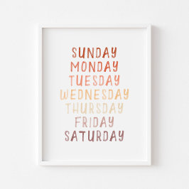 週のポスターのニュートラル茶色の教育日 ポスター