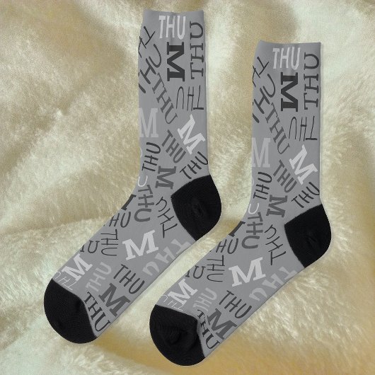 週のモノグラムの日グレイカッコいい木曜日 ソックス