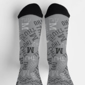 週のモノグラムの日グレイカッコいい木曜日 ソックス (上部)