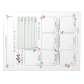 週の一目でメモ帳のプランナー ノートパッド (正面)