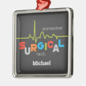 週の外科手術をパーソナライズ素晴らし メタルオーナメント (左)