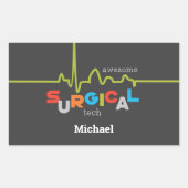 週の外科手術をパーソナライズ素晴らし 長方形シール (正面)