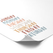 週の教育日のBohoポスター ポスター (角)