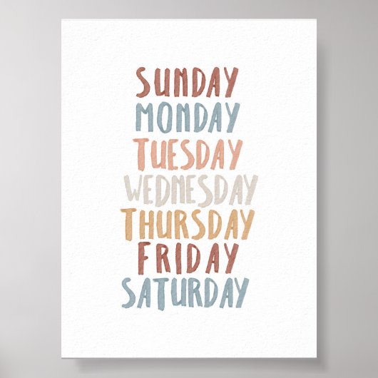 週の教育日のBohoポスター ポスター (正面)