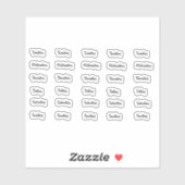 週の日ブラシレター シール (シート)