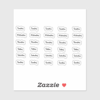 週の日ブラシレター シール