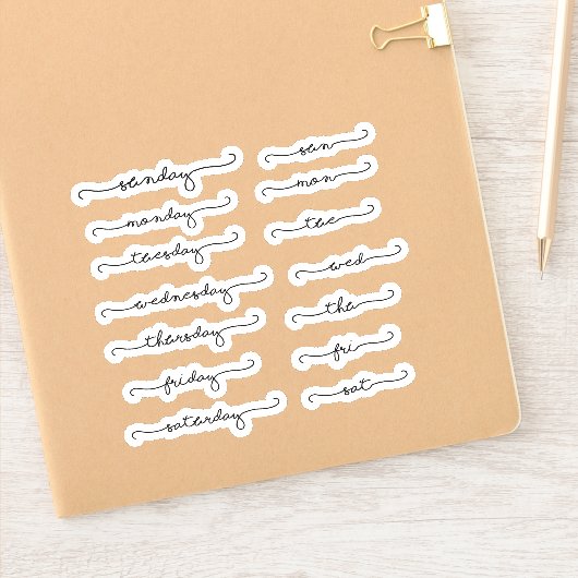 週の日プランナーのシール・シート シール (ノートブック)
