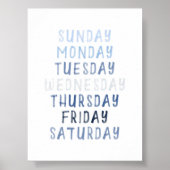 週の日ポスターの青 ポスター (正面)