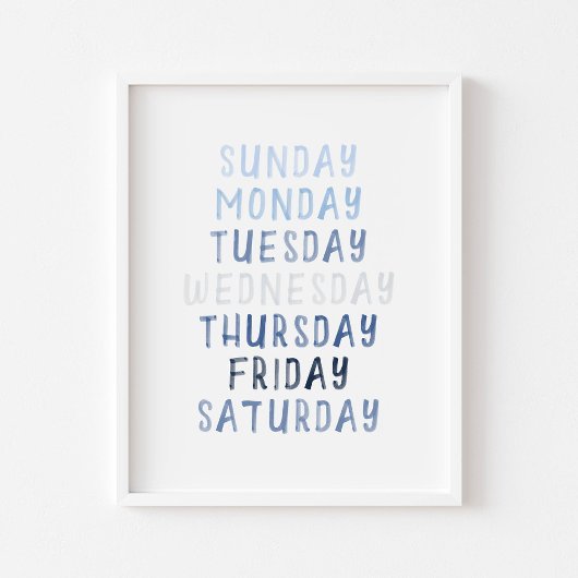 週の日ポスターの青 ポスター