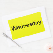 週の日色分けされたカレンダービジュアルツール 長方形シール (封筒)