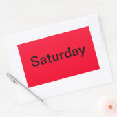 週の日色分けされたカレンダービジュアルツール 長方形シール (封筒)